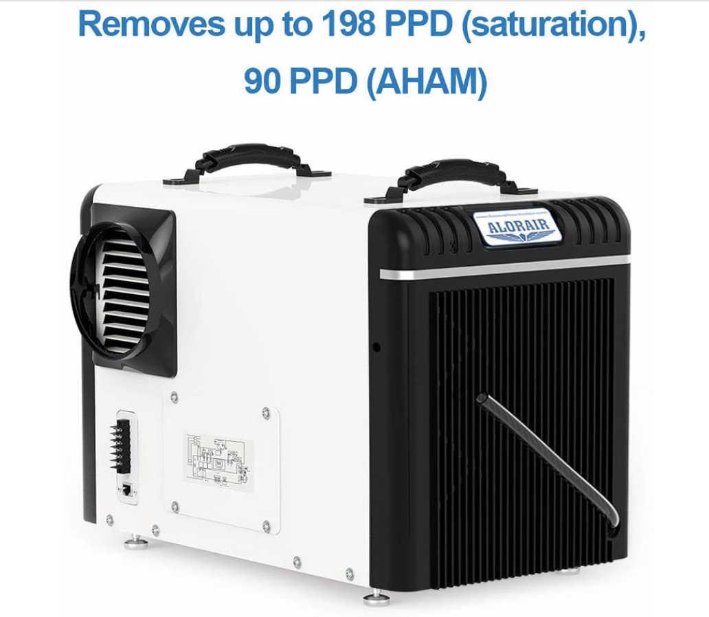 AlorAir HD90 90 pint Dehumidifier for Basement and Crawl Space