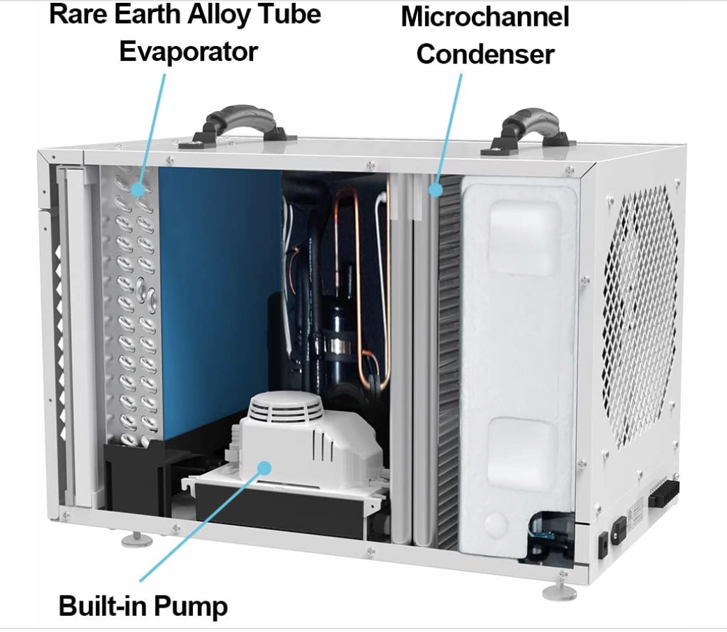 AlorAir Sentinel HDi100 Basement/Crawlspace Dehumidifier 100 Pints with Condensate Pump