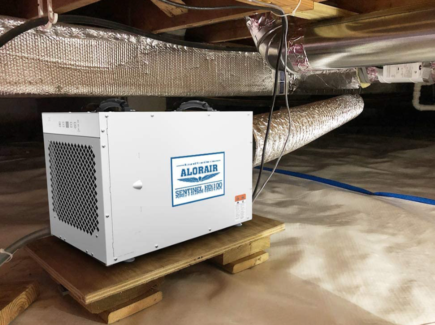 AlorAir Sentinel HDi100 Basement/Crawlspace Dehumidifier 100 Pints with Condensate Pump