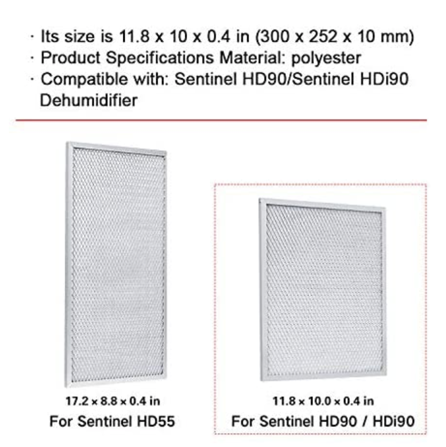 AlorAir MERV-8 Filter for Sentinel HD90/HDi90 Series (2 Pack)