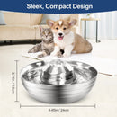 Stainless Steel Cat Water Fountain Automatic Super Quiet Pet Water Fountain Easy Clean Safe Pet Dogs Cats Bowl Water Dispenser