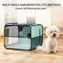 Pet Drying Box Pet Dry Room Cat Cage Dogs Hair Dryer Blow Box Grooming House Bag Blowing Hair Dryer Hands-Free Drying System - anconmall