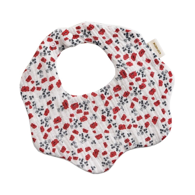 Petal Baby Bib 360 Degree Rotation 6 Layers Gauze Muslin Saliva Towel for Infant Toddler Kids Boys Girls Chewable Drool Burp
