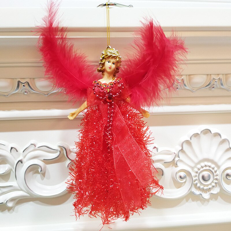 2023 Christmas Angel Doll Ornament Xmas Tree Hanging Pendant With Wings Christmas Decorations for Home New Year Kids Gift Natal