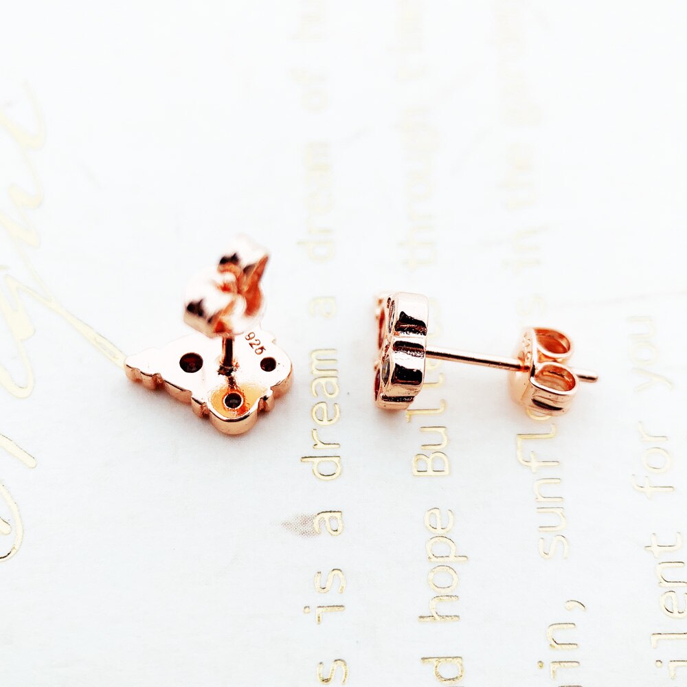 Royal Flower Stud Earrings,Europe Bohemia Glam Fashion Good Jewerly For Women Gift In 925 Sterling Silver