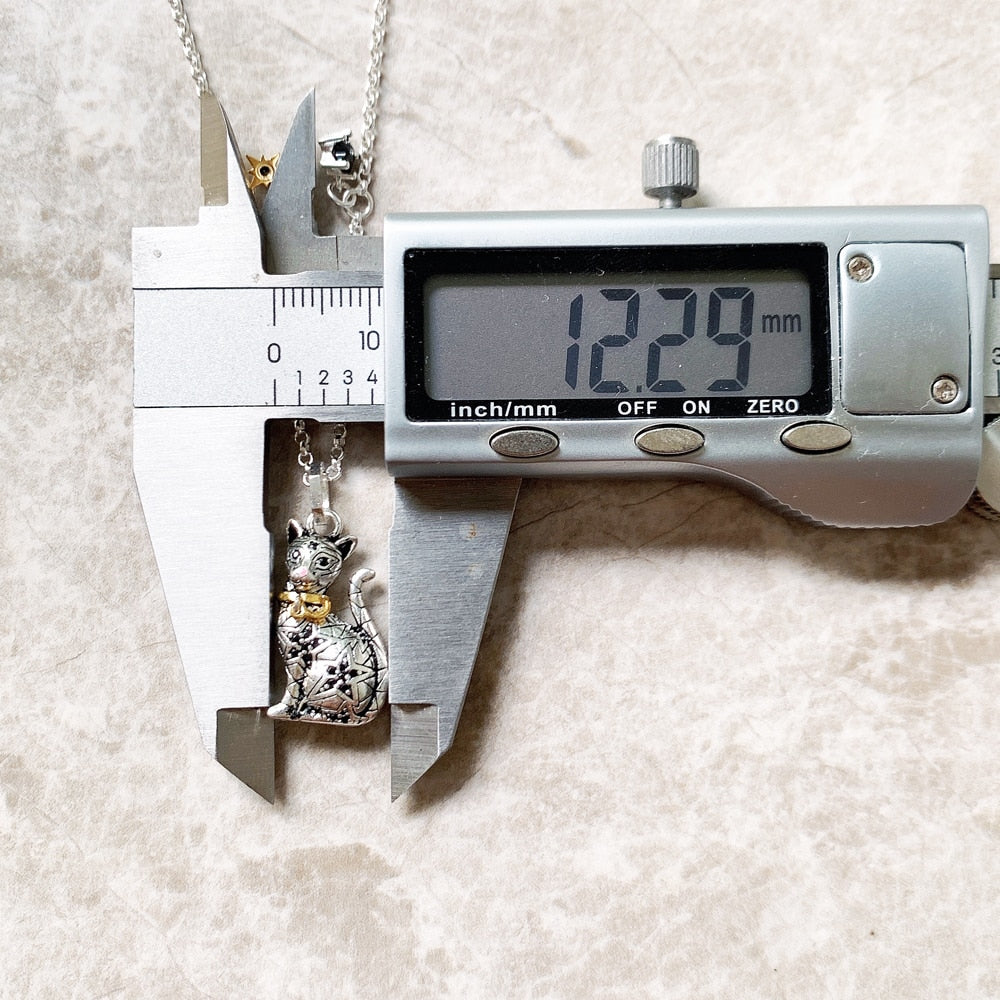 Pendant Necklace Magic Cat,Brand New Fashion Jewelry Europe 925 Sterling Silver Gift For Women