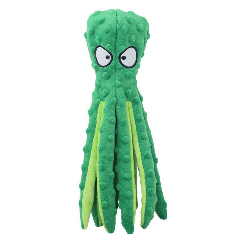 No Stuffing Squeaky Dog Toys Pet Puppy Dog Plush Doll with Crinkle Paper Fun Octopus Crocodile Interactive Chew Toys Grind Teeth - anconmall