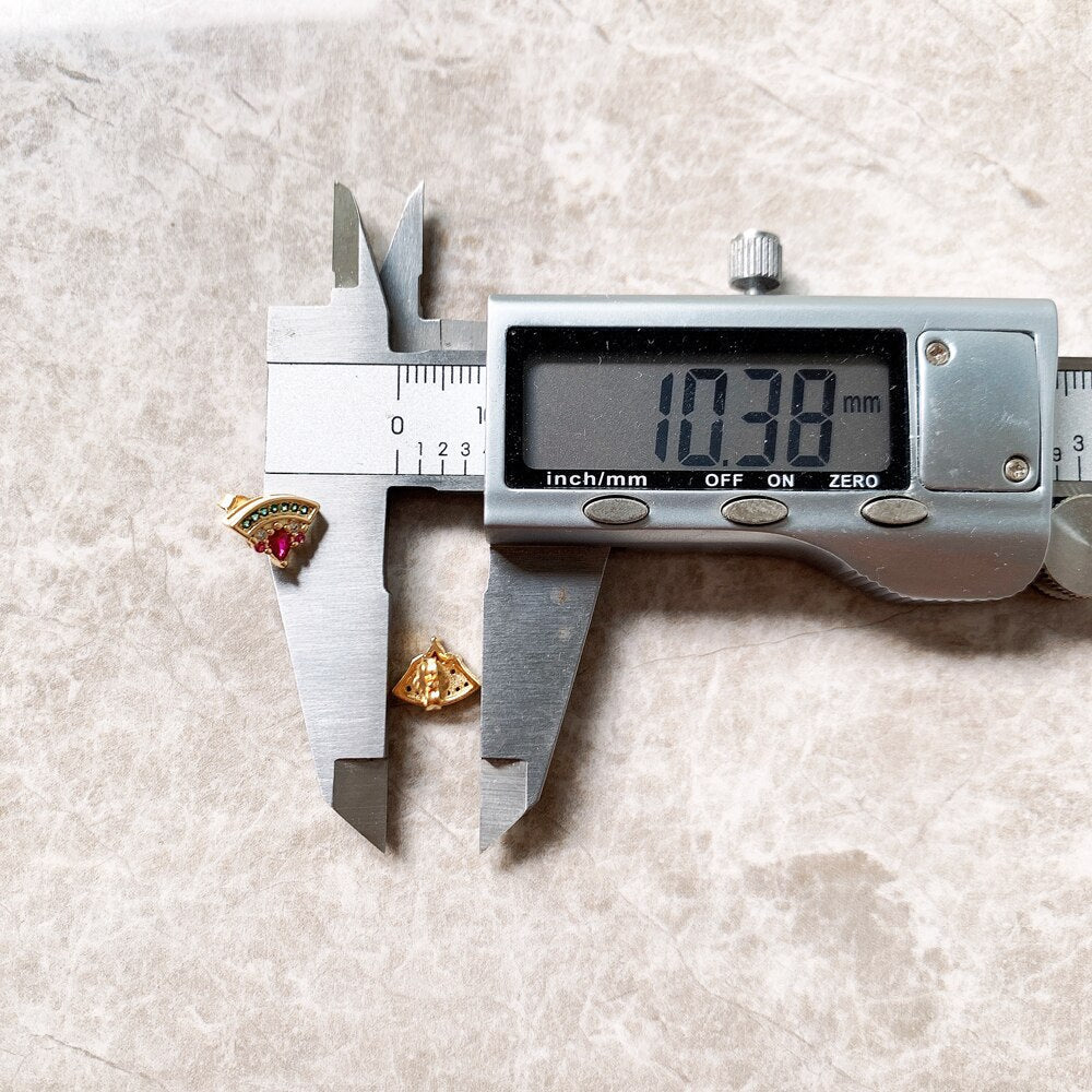 Watermelon Gold Stud Earrings,Europe Bohemia Glam Fine Jewerly For Women Sweet And Stylish Gift In 925 Sterling Silver