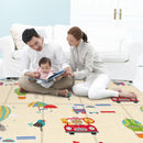 Baby Play Mat Foldable Children Carpet Double-Sided Cartoon Pattern Kids Room Carpet Educational Activity Surface Easy to Carry