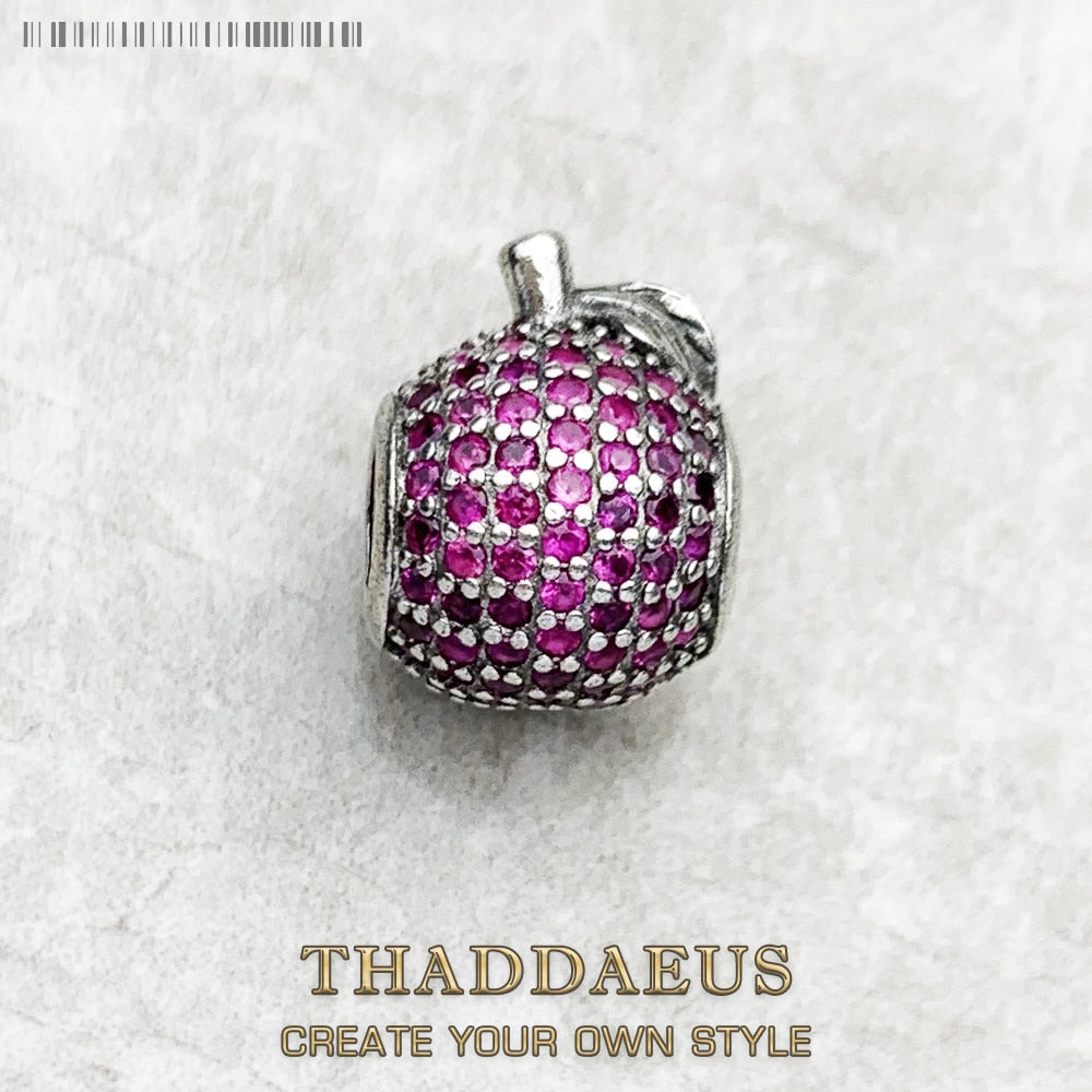 Beads Apple,Brand New 925 Sterling Silver Charm Jewelry Romantic Gift For Women Girls