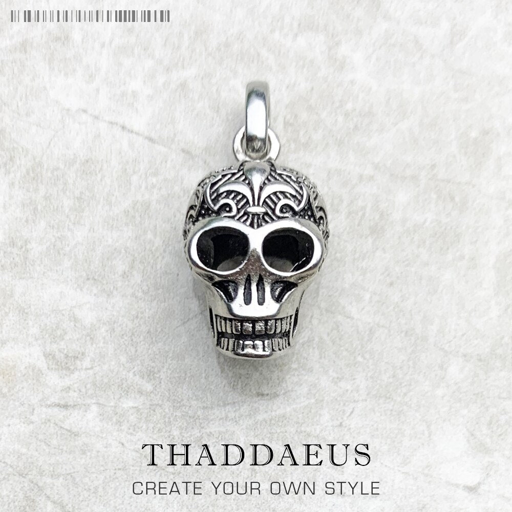 Pendant Skull Skeleton Winter Fashion Jewelry Europe 925 Sterling Silver Accessories Rebel Gift For Women Men