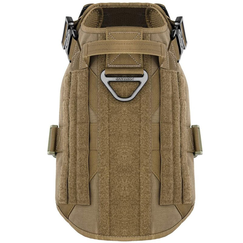 Tactical Dog Harness with 2X Metal Buckle Working Dog MOLLE Vest with Handle Front Clip Dogs Pet Military Adjustable Harness