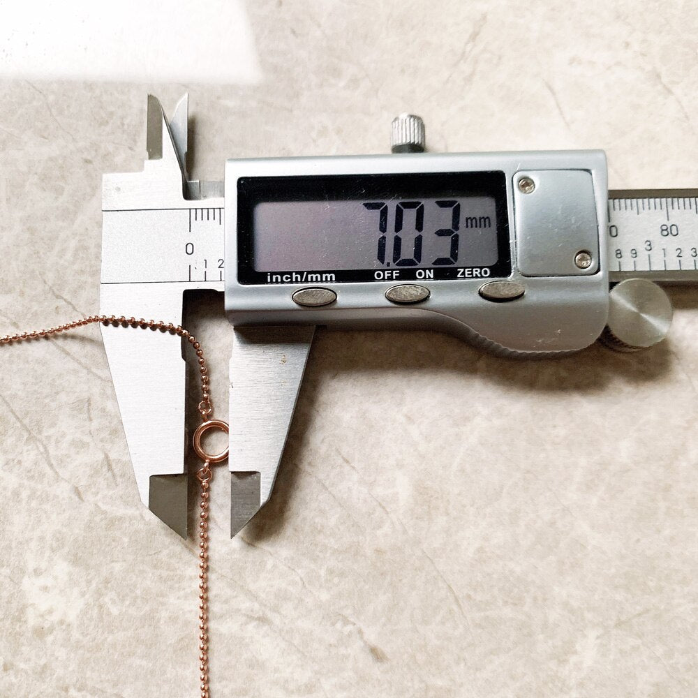 Charm Necklace Round Carrier Winter Brand New Fashion Romantic Jewelry 925 Sterling Silver Rose Gold Gift For Women Girls