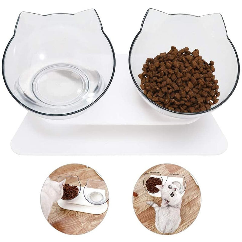 Non-slip Cat Bowls Double Pet Bowls With Raised Stand Pet Food and Water Bowls For Cats Dogs Feeders Puppy Feeder Bowl Supplies
