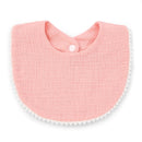 Baby Bandana Drool Bibs with Ruffle Lace Trim Solid Color Infant Toddler Boys Girls Drooling Teething Saliva Towel Cotton Super