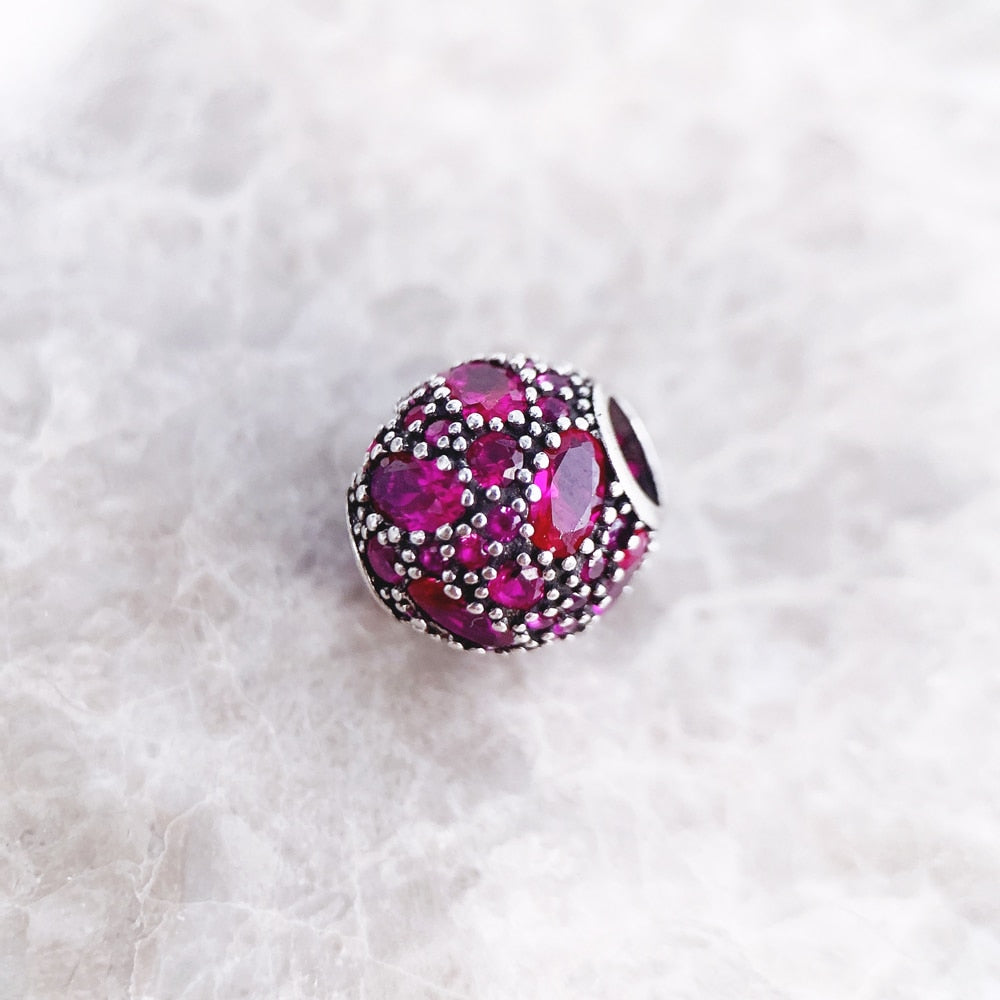 Beads Red Fire New Europe European DIY Jewelry 925 Sterling Silver Accessorie Gift For Women