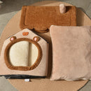 Dog house Cat Bed Warm Foldable House for Small Medium Dog Cat House Washable Tent Very Soft Small Dog Home Bag for Cats Beds - anconmall