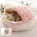 Pet Dog Cat Bed Round Plush Cats Warm Beds House Soft Sleeping Sofa Long Plushed for Small Medium Dogs Nest Cave Cushion Mats