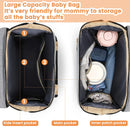 Portable Crib Nappy Backpack Bag Mummy Large Maternity Bag For Baby Multi-function Waterproof Outdoor Travel Diaper Bags - anconmall