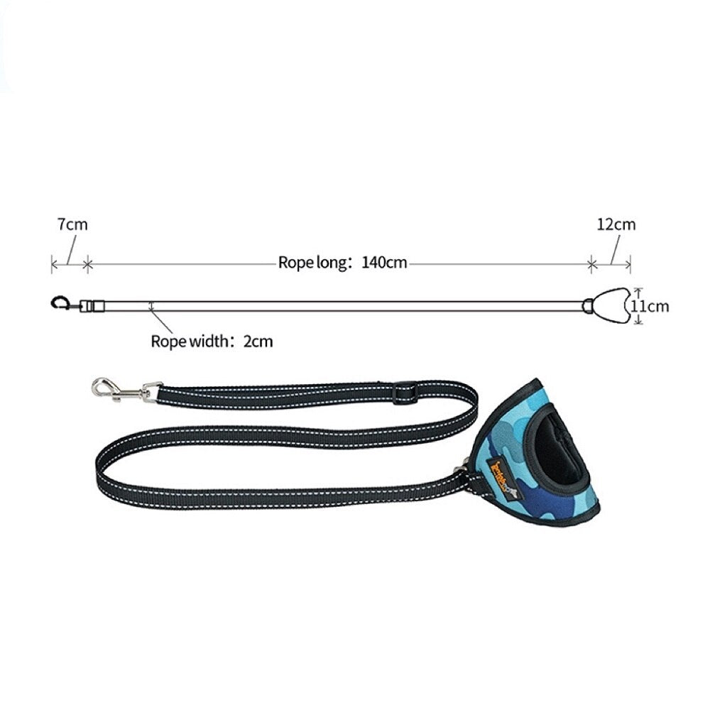 Hand Grip Reflective Adjustable 1.5 m Pet Nylon Traction Leash with Soft Camo Padded Suitable for Small Medium Large Dog and Cat - anconmall