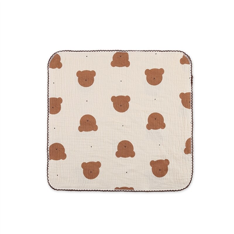 Baby Bib Towel Boys Girls 0-12M Breathable Soft Face Towel Drooling Bib with Hanging Hook Infant Feeding Burp Cloth