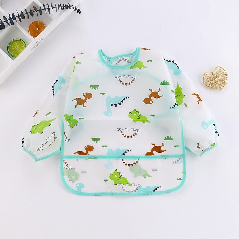 hibobi Cartoon Animal Pattern Waterproof Bibs Baby Accessories Baby Bibs Waterproof Animal Polyester Silicone Bib