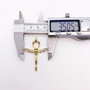 Cross of Life Ankh With Scarab Golden Pendant Vintage Fine Jewelry Pure 925 Sterling Silver Protective Amulet For Woman & Men