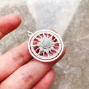 Pendant Amulet Sun White CZ Pave,Fashion 925 Sterling Silver Jewelry Europe Style Accessorie Gift For Men Woman
