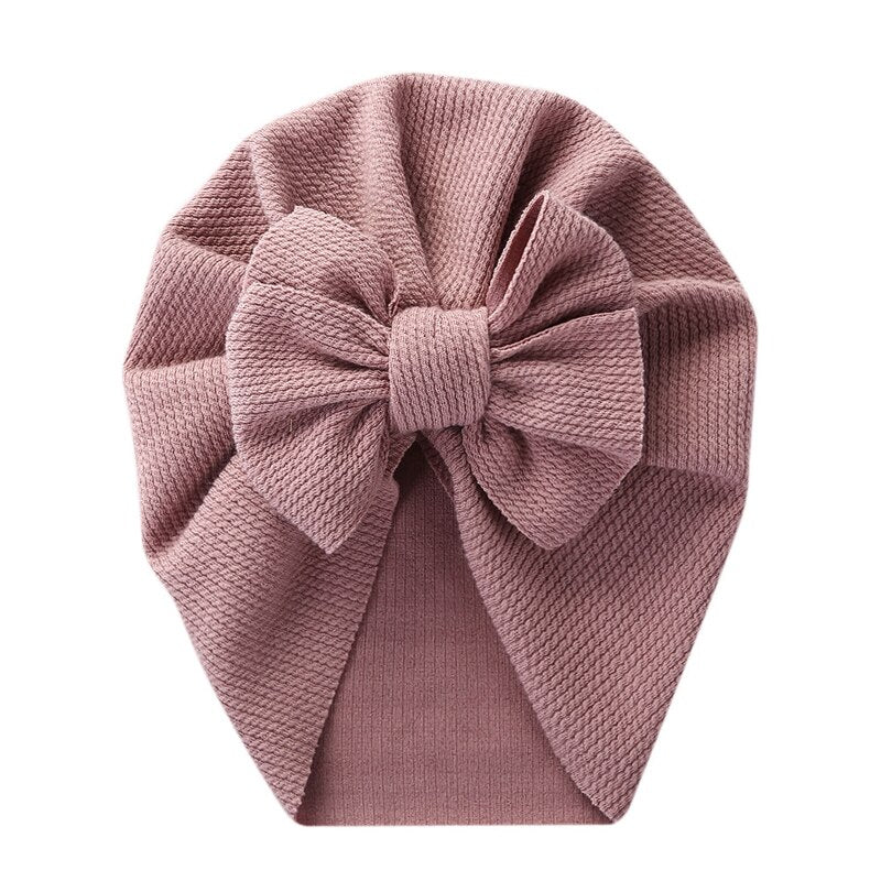 Baby Hat Cute Bows Knot Beanie Floral Bowknot Headwrap Newborn Soft Cotton Solid Color Bonnet Infants Kids Headwear Gifts