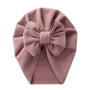 Baby Hat Cute Bows Knot Beanie Floral Bowknot Headwrap Newborn Soft Cotton Solid Color Bonnet Infants Kids Headwear Gifts