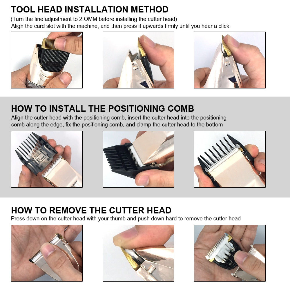 Professional Pet Dog Grooming Hair Clipper 4-Speed Quiet Electric Trimmer Pet Haircut Rechargeable Stand Base Cordless Kit - anconmall
