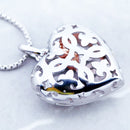 Necklace Heart Medallion Brand New Link Chain Fashion Jewelry Europe 925 Sterling Silver Gift For Women Friend