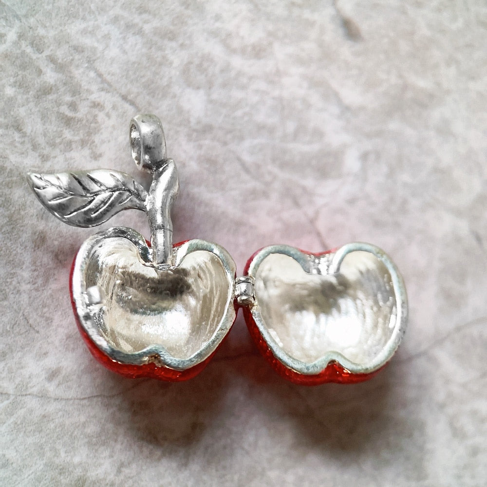 Pendant Big Red Apple Locket Brand New Fashion Jewelry Europe 925 Sterling Silver Accessories Gift For Women