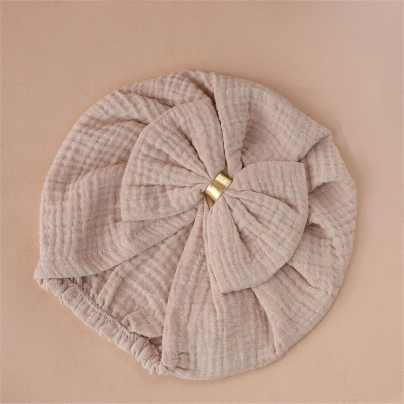 1Pc Newborn Baby Bowknot Hat Indian Bonnet Beanies Warm Hats Hair Accessory for Baby Girls Infants Toddlers Little Kid Props