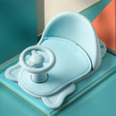 Baby Bath Seat Can Sit, Lie Down, Newborn Non-slip Round Bathtub Seat with Non-Slip Soft Mat Universal Safety Support Bath Chair