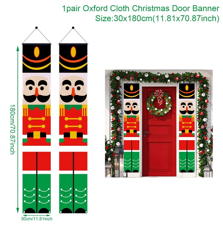Christmas Porch Door Banner Hanging Ornaments Merry Christmas Decor For Home Xmas 2022 Navidad Natal Noel Happy New Year 2023