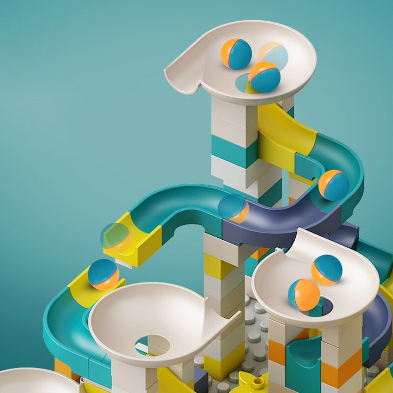 Marble Race Run Big Block Compatible City Building Blocks  Funnel Slide Blocks DIY Big Bricks Constructor Toys for Children Gift