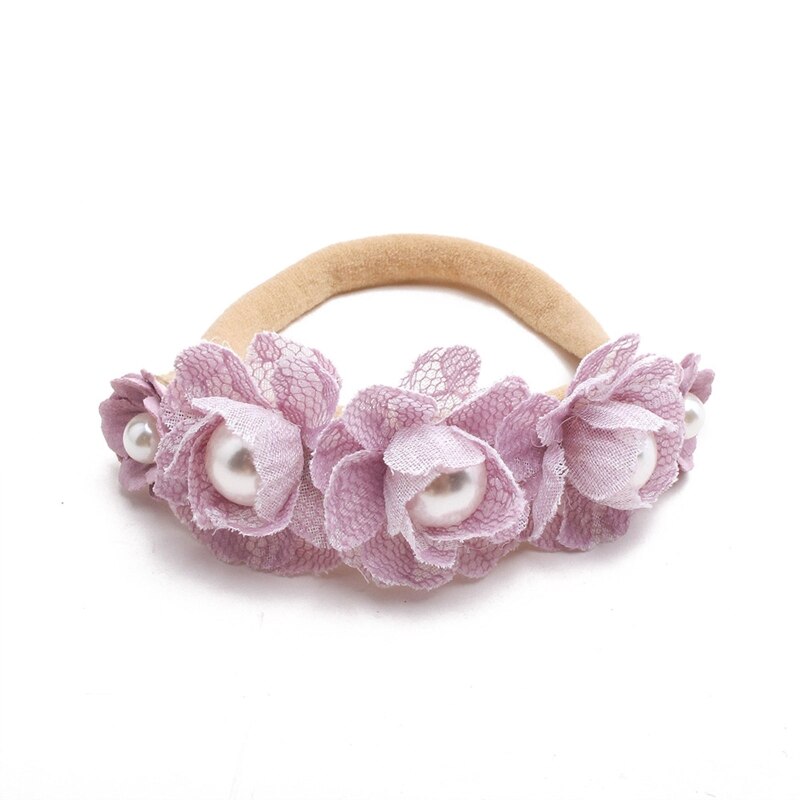 Baby Headband Cute Elastic Flower Rhinestone Hair Band Newborn Toddler Headband for Baby Infant Toddler Girls Hair Accessories