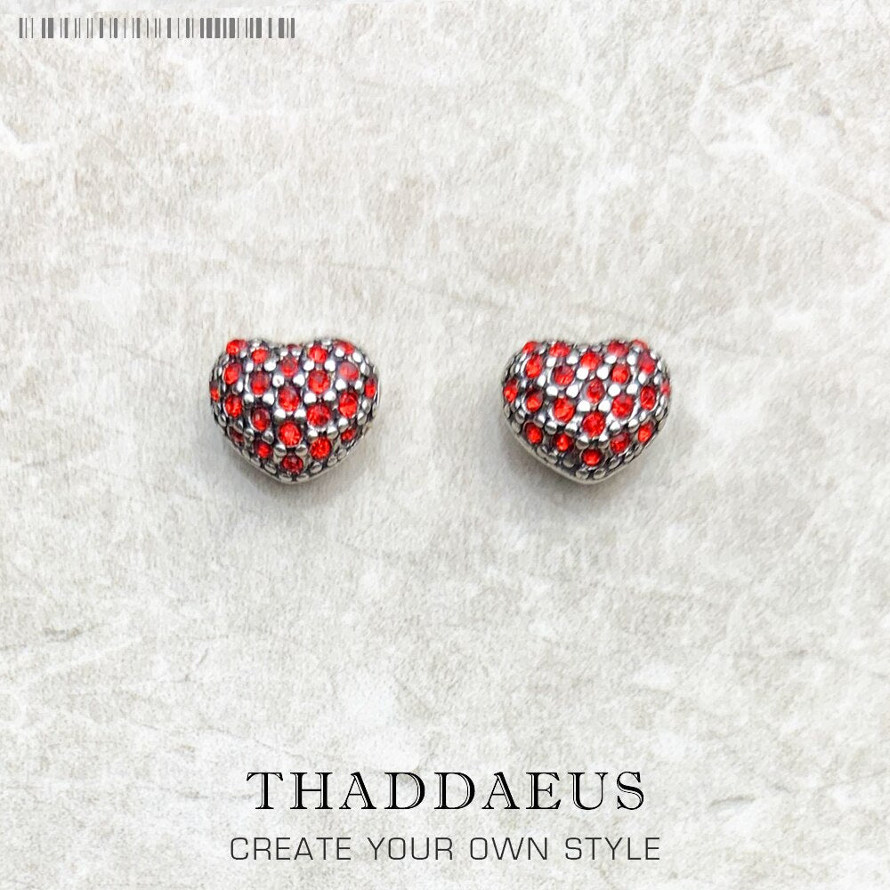 Stud Earrings Pink Heart,Europe Style Glam Fashion Romantic Jewerly For Women Gift In 925 Sterling Silver,Super Deal