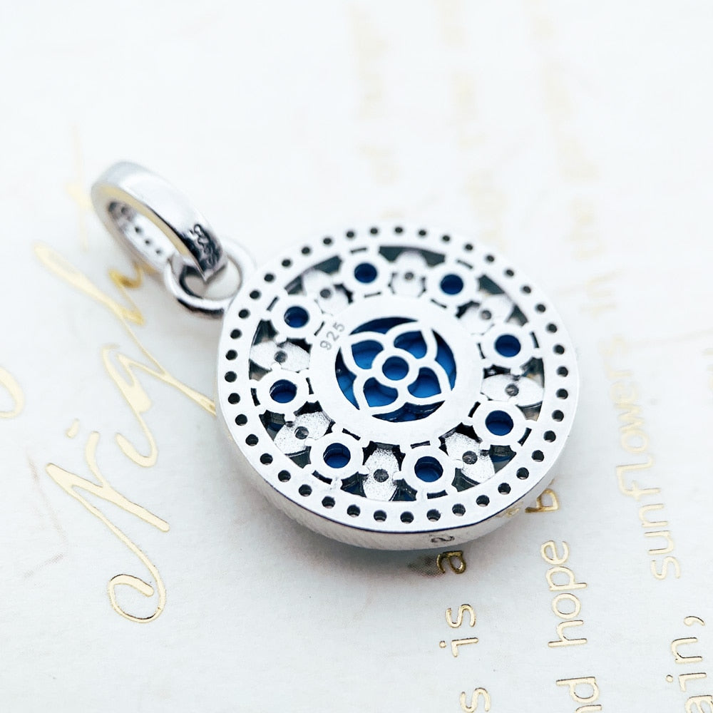 Pendant Ornament Blue Brand Fashion Trendy Jewelry Europe 925 Sterling Silver Accessories Gift For Women