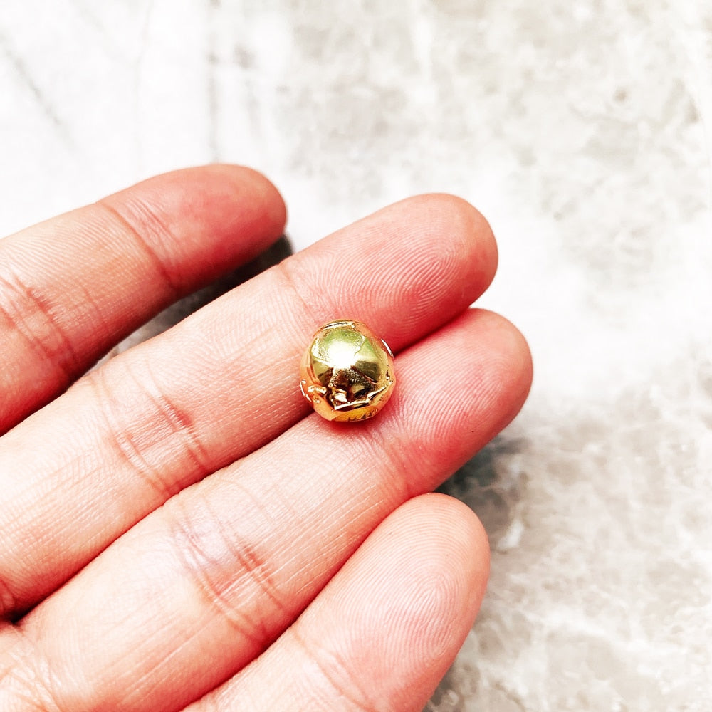 World Bead Globe Gold Planet New 925 Sterling Silver Karma Charms Vintage Jewelry Accessories