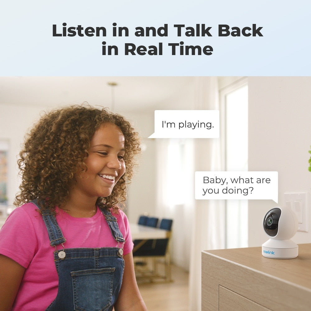 Reolink 2k WiFi Camera Pan&amp;Tilt 2-Way Audio baby monitor Motion Detection 2.4G/5Ghz Smart Home Video Surveillance E1 Pro camera