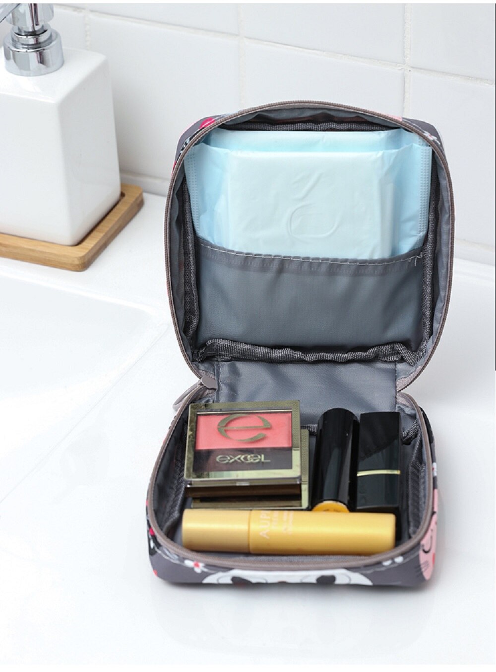 Zipper Square Bag Portable Multi-Functional Storage Bag Waterproof Nylon Coin Purse Women Mini Cosmetic Bags Lady Clutch Wallet - anconmall