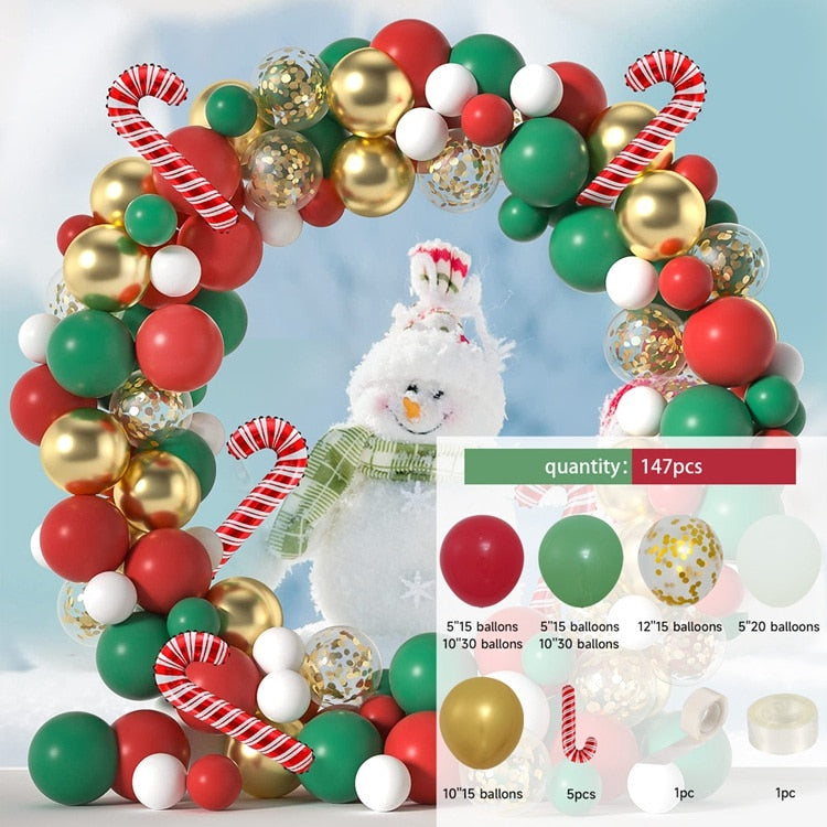 Christmas Balloon Garland Arch kit 2022 Merry Christmas Decorations For Home Xmas Balloon Navidad Noel Gift New Year 2023 - anconmall