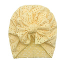 1Pc Newborn Fetal Hat Summer Hollow Breathable Baby Bow Knotted Polyester Hats for Newborn Infant Headwear Baby Shower Caps