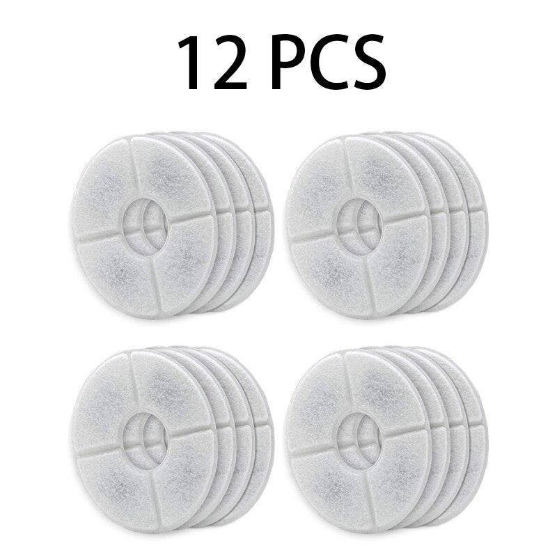 Replacement Activated Carbon Filter for Dog Cat Water Drinking Fountain Replaced Filters Pet Round Dispenser Accessories