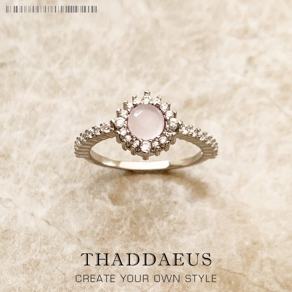 Ring Shimmering Stone Fine Jewerly For Women 2022 Winter Brand New Romantic Gift In 925 Sterling Silver