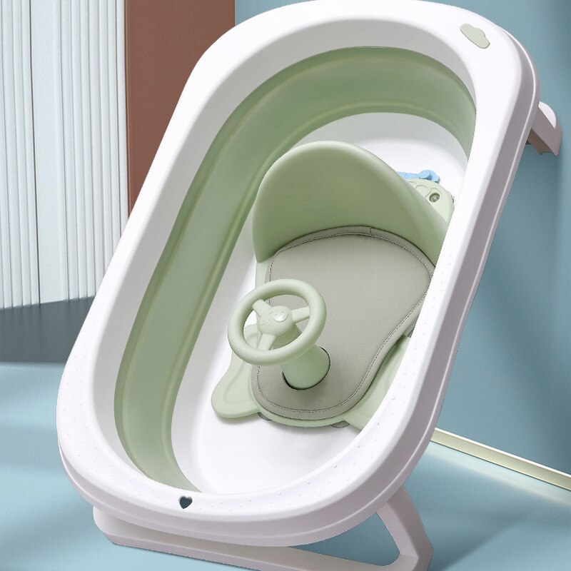 Baby Bath Seat Can Sit, Lie Down, Newborn Non-slip Round Bathtub Seat with Non-Slip Soft Mat Universal Safety Support Bath Chair