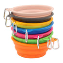 Pet Dog Cat Feeding Water Folding Dog Pet Folding Silicone Bowl Outdoor Travel Portable Puppy Food Container Feeder Dish Bowl - anconmall