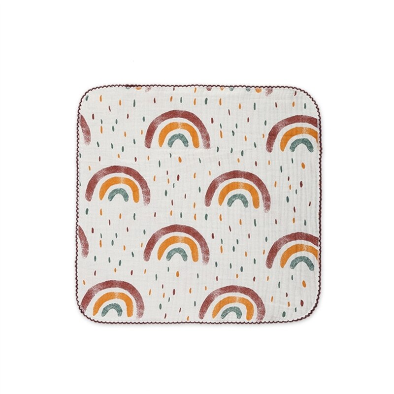 Baby Bib Towel Boys Girls 0-12M Breathable Soft Face Towel Drooling Bib with Hanging Hook Infant Feeding Burp Cloth